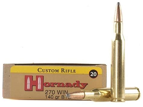 Hornady Custom Ammo 270 Winchester 140 Grain Interlock Spire Point