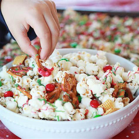 Christmas Popcorn Snack Mix The Many Little Joys