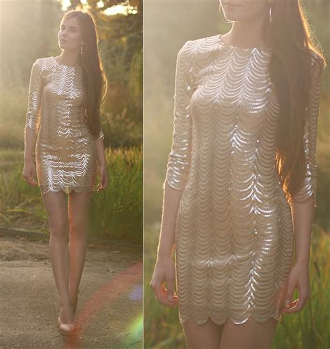 ariadna m tfnc london gold sequin dress asos beige heels sparkle gold lookbook