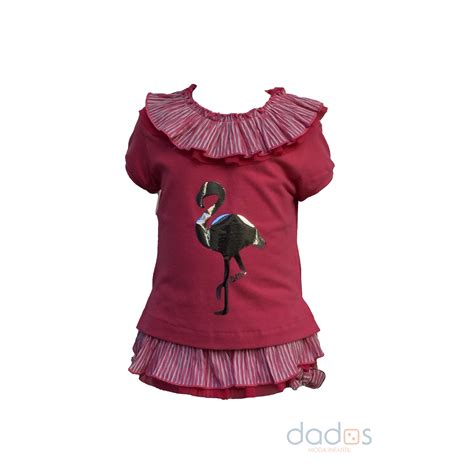 Lolittos Colección Flamenco Conjunto Cubre Y Camiseta Dados Moda Infantil