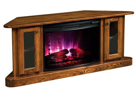 Cascadia Corner Electric Fireplace Tv Stand From Dutchcrafters Amish