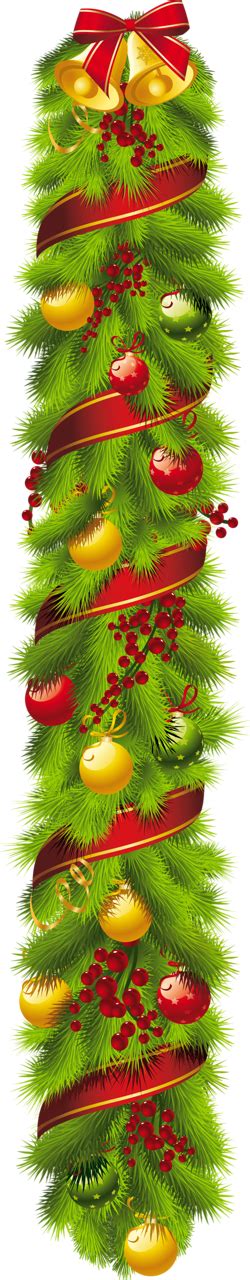 Christmas decoration garland frame christmas tree, christmas ornaments bell pull material free transparent background png clipart. Transparent Christmas Pine Garland with Ornaments PNG ...