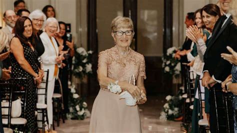 grandma steals the show as flower girl at granddaughter s wedding