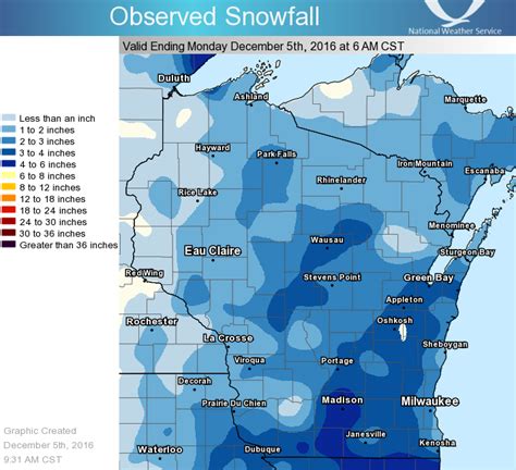 First Accumulating Snowfall For Eastern Wisconsin