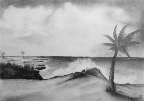 Seascape Pencil Drawing 2011
