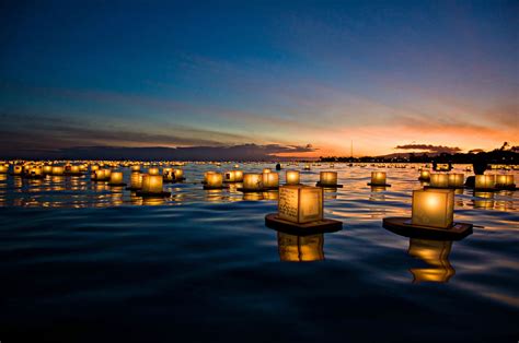 Shinnyo Lantern Floating Hawaii At Ala Moana Beach Park