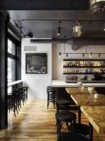 Contrast rural wood ceilings with sleek white tile. interior - black ceiling - white tiles and wood en 2020 ...