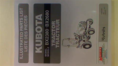Kubota 97898 43420 Bx2380 Bx2680 Parts Manual
