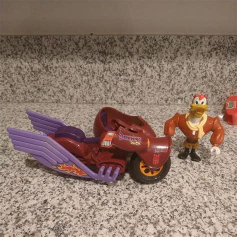 1991 Playmates Darkwing Duck Ratcatcher Motorcycle W Sidecar And Action