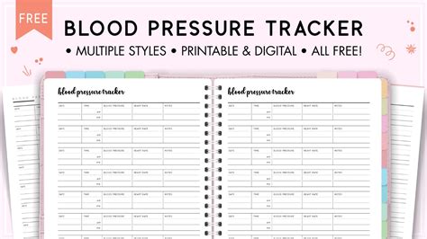 Blood Pressure Tracker Blood Pressure Chart Classic Happy