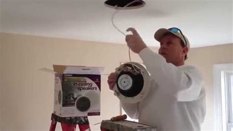 Small ceiling speakers for ceiling mount installation of small room. How To Install Speakers In Your Ceiling - YouTube