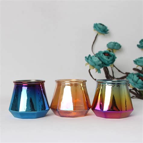 Iridescent Glass Luxury Candle Jar With Lid Buy Candle Jar Luxury Luxury Candle Jar With Lid