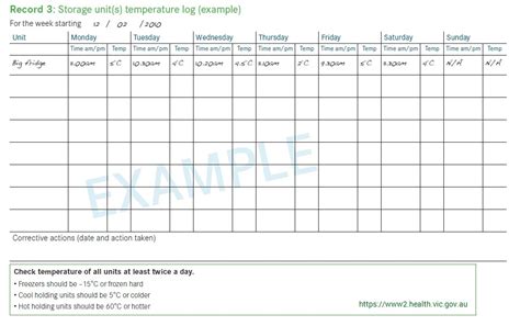 11 Free Sample Temperature Log Templates Printable Samples