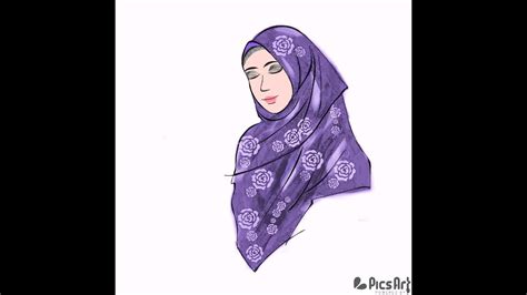 Wanita muslimah memakai kimono jepang. Nyoba Sketsa Kartun Muslimah By : ErL - YouTube