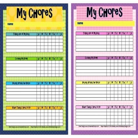 Editable Chore Charts For Multiple Children Chore Chart Multiple Vrogue