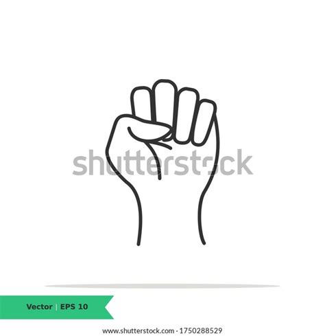 Raised Fist Symbol Victory Strength Power Stock Vector Royalty Free