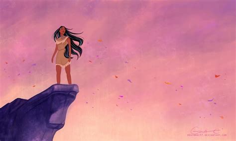 Pocahontas On The Cliff By Reginaac57 On Deviantart Disney Pocahontas