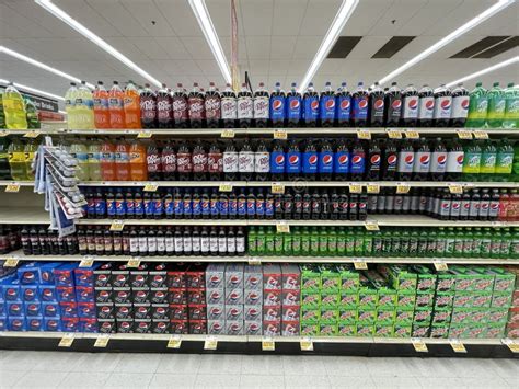 Grocery Store Soda Pepsi Section Front View Editorial Photography