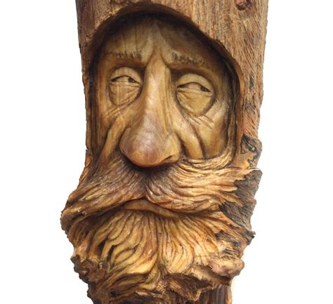 Wood Carving Wood Spirit Wall Art Decor Handmade Woodworking Hand