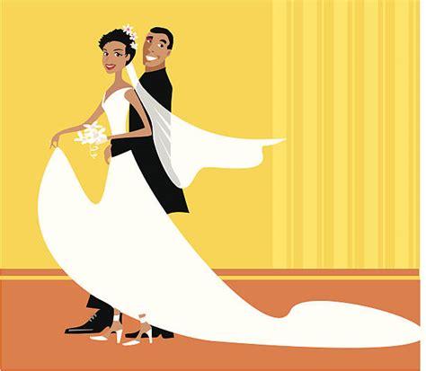 Royalty Free African American Wedding Clip Art Vector Images