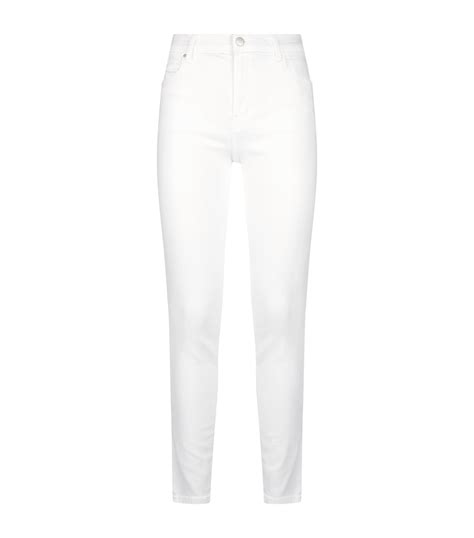 J Brand White Maria High Rise Skinny Jeans Harrods Uk
