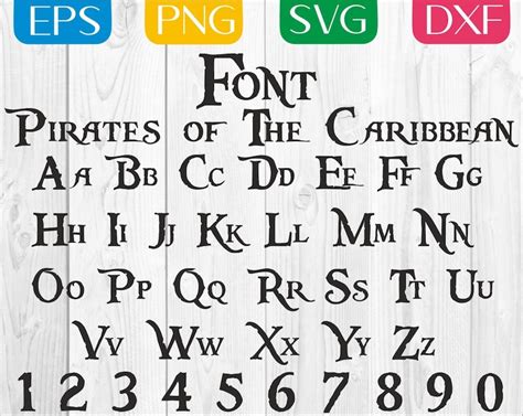 Pirates Font Svgpirates Letters Svgpirates Font For Cricut Etsy