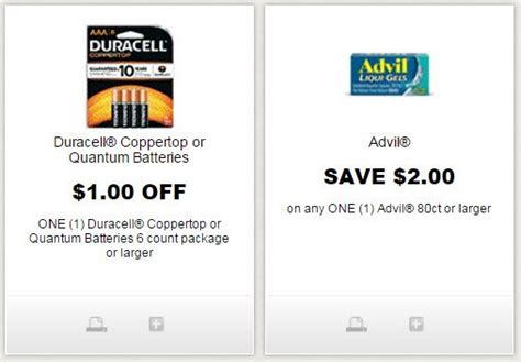 New Printable Duracell And Advil Coupons