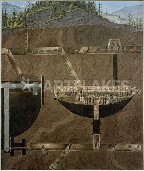 It is the capital of hallein district. "Hallein, Salzbergwerk / Aquarell von E. Gurk" Bild als ...