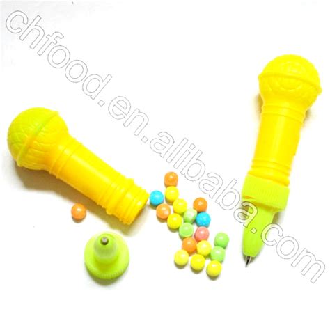 small microphone with pen toy candy shantou candy toy china chfood