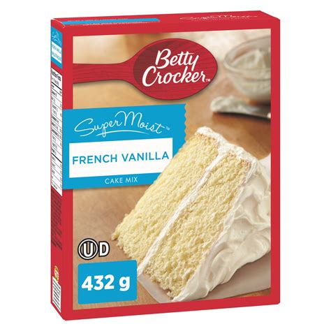 Betty Crocker Super Moist French Vanilla Cake Mix 432g 1525 Oz 4pk