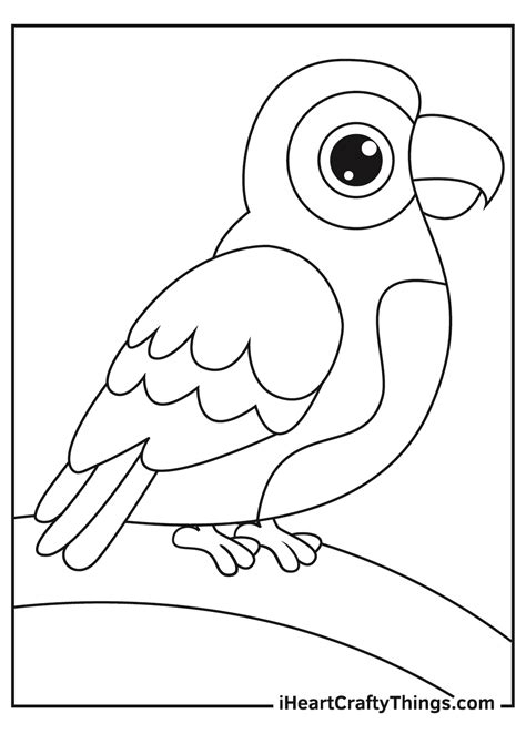 Cute Parrot Coloring Pages