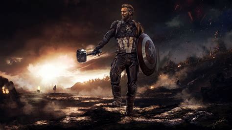 1920x1080 Captain America Mjolnir And Shield 2020 Laptop Full Hd 1080p Hd 4k Wallpapers Images
