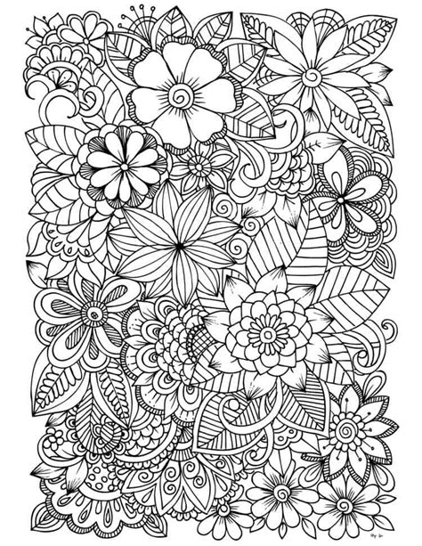 Flower coloring pages for adults. Pretty Flowers Coloring Pages - Coloring Home