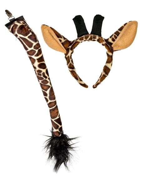 Giraffe Ears Headband And Tail Set For Giraffe Costume Pretend Animal