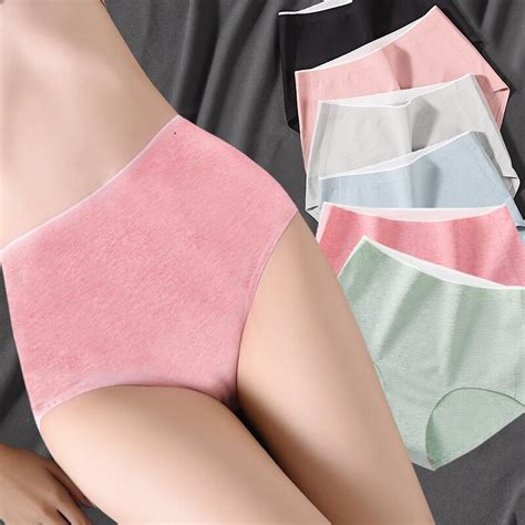 Plus Size Xxxl High Waist Cotton Panties Womens Seamless Breathable Lingerie Ladies Underwear