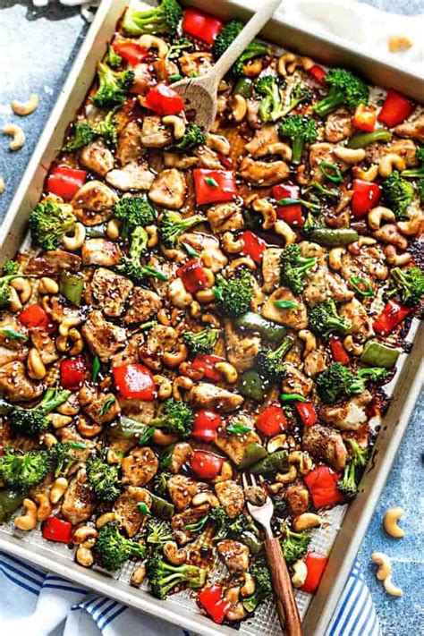 Cashew Chicken Sheet Pan Easy Chicken Sheet Pan Dinner Recipe