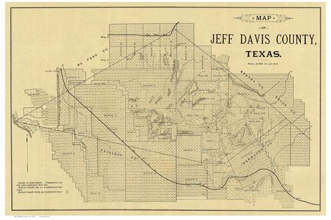 Jeff Davis County Texas 1888 Old Map Reprint Old Maps