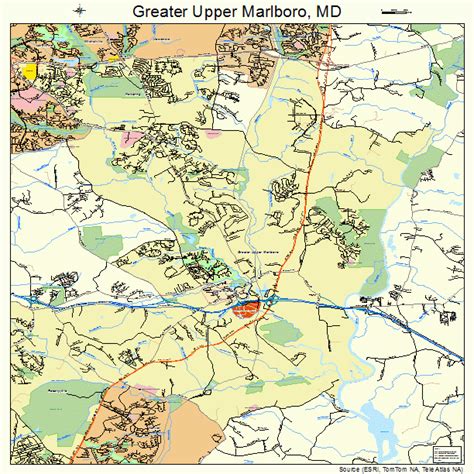 Greater Upper Marlboro Maryland Street Map 2434712
