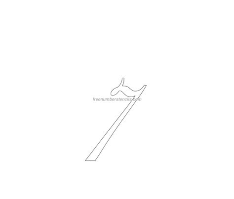 Free Initial 7 Number Stencil