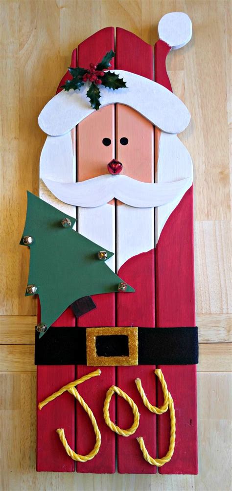 Pierce your ornament where the eyeglasses will fit. Santa Claus Wall Hanging - DIY Reclaimed Wood Santa ...