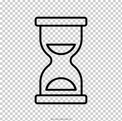 Hourglass Clock Drawing Time Png Clipart Angle Area Black And White Clock Coloring Book