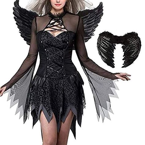 2021 2019 Carnival Halloween Devil Fallen Angel Sexy Costumes Women Cosplay Party Fancy Dress