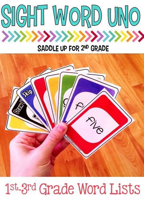 These Uno Inspired Games Are To Help Reinforce Sight Words Directions
