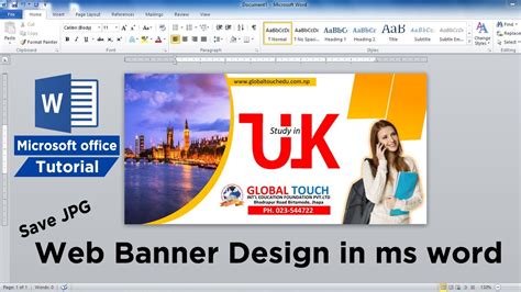 Web Banner Ad Design In Ms Word How To Make Web Banner Design Ms