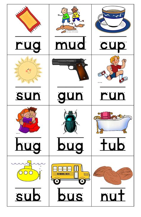 Short U Words With Pictures