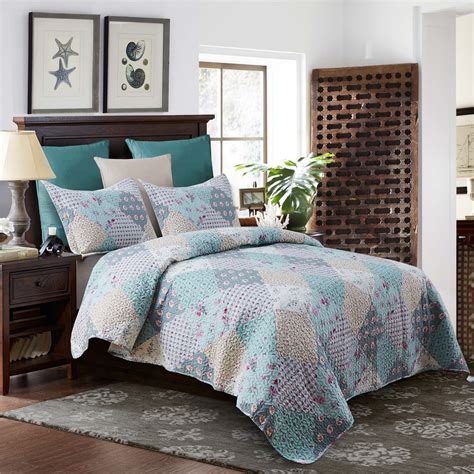 Jml Piece Quilt Set King Size X Lightweight Printed Microfiber