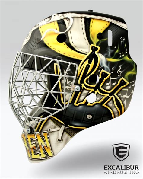 Helmets Excalibur Airbrushing Airbrush Artist Goalie Mask