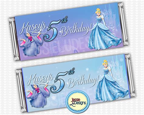 Cinderella Disney Princess Candy Bar Wrappers