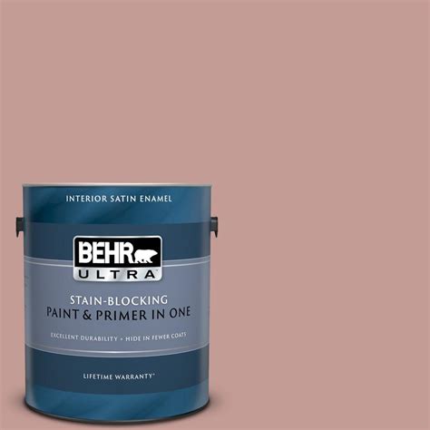 Behr Ultra 1 Gal S170 4 Retro Pink Satin Enamel Interior Paint And