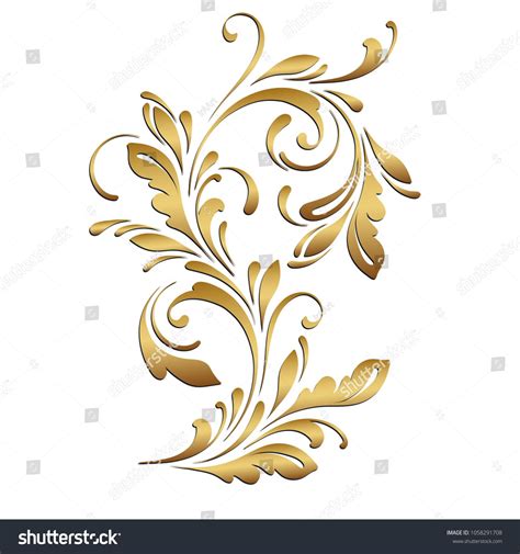 Gold Floral Pattern